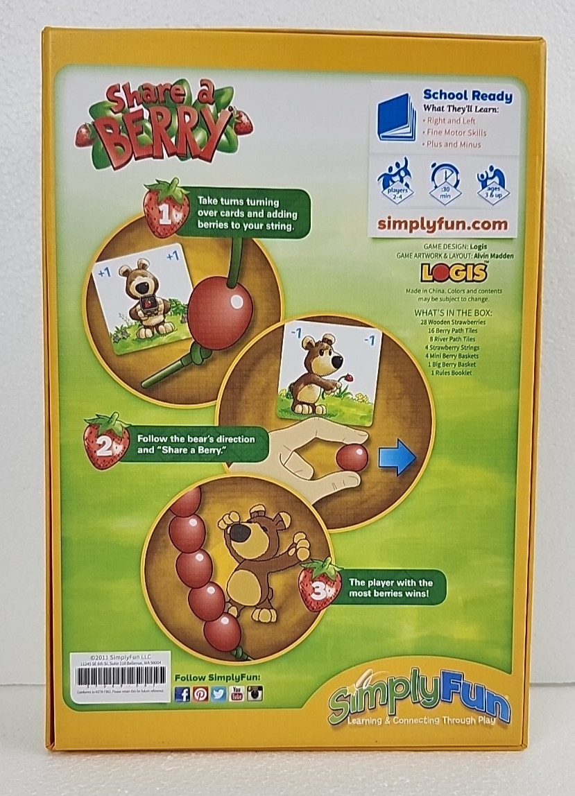 ✅ Share A Berry by Simply Fun Board Game Complete