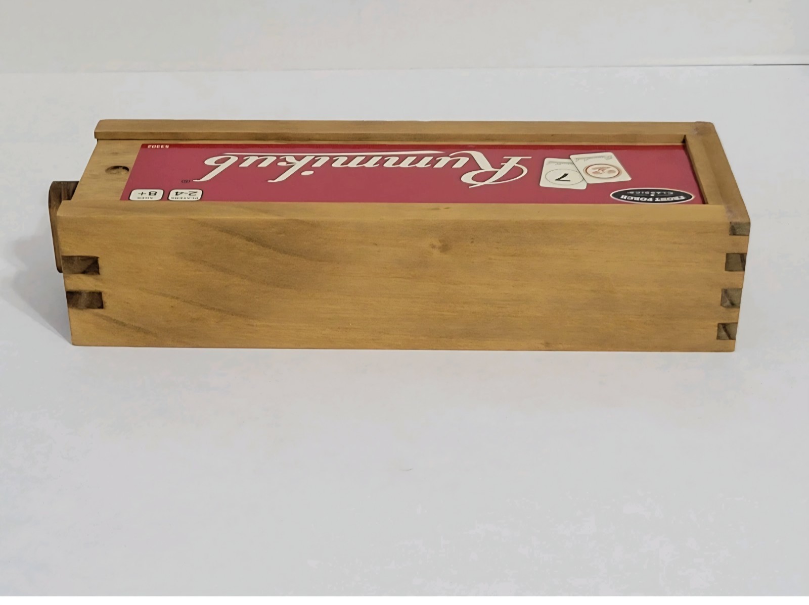 Front Porch Classics Rummikub Vintage Edition Wood Box Complete 106 Tiles