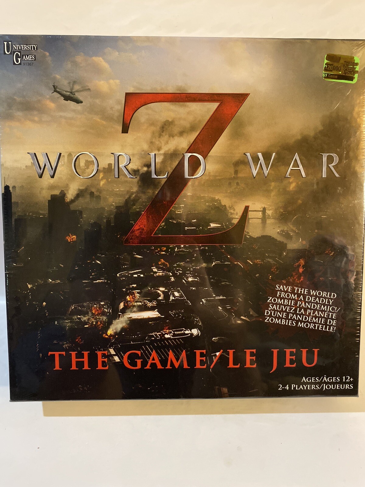 2013 New World War Z: The Board Game Movie University Games Zombie Apocalypse