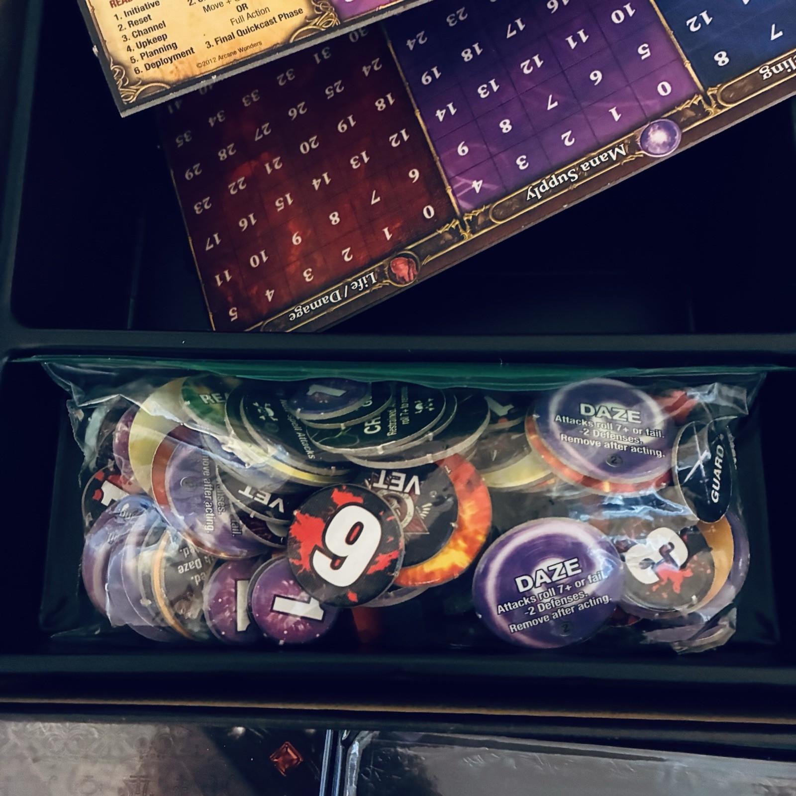 Mage Wars Dueling Mages Strategy Game Core Set Complete + Extras Arcane Wonders