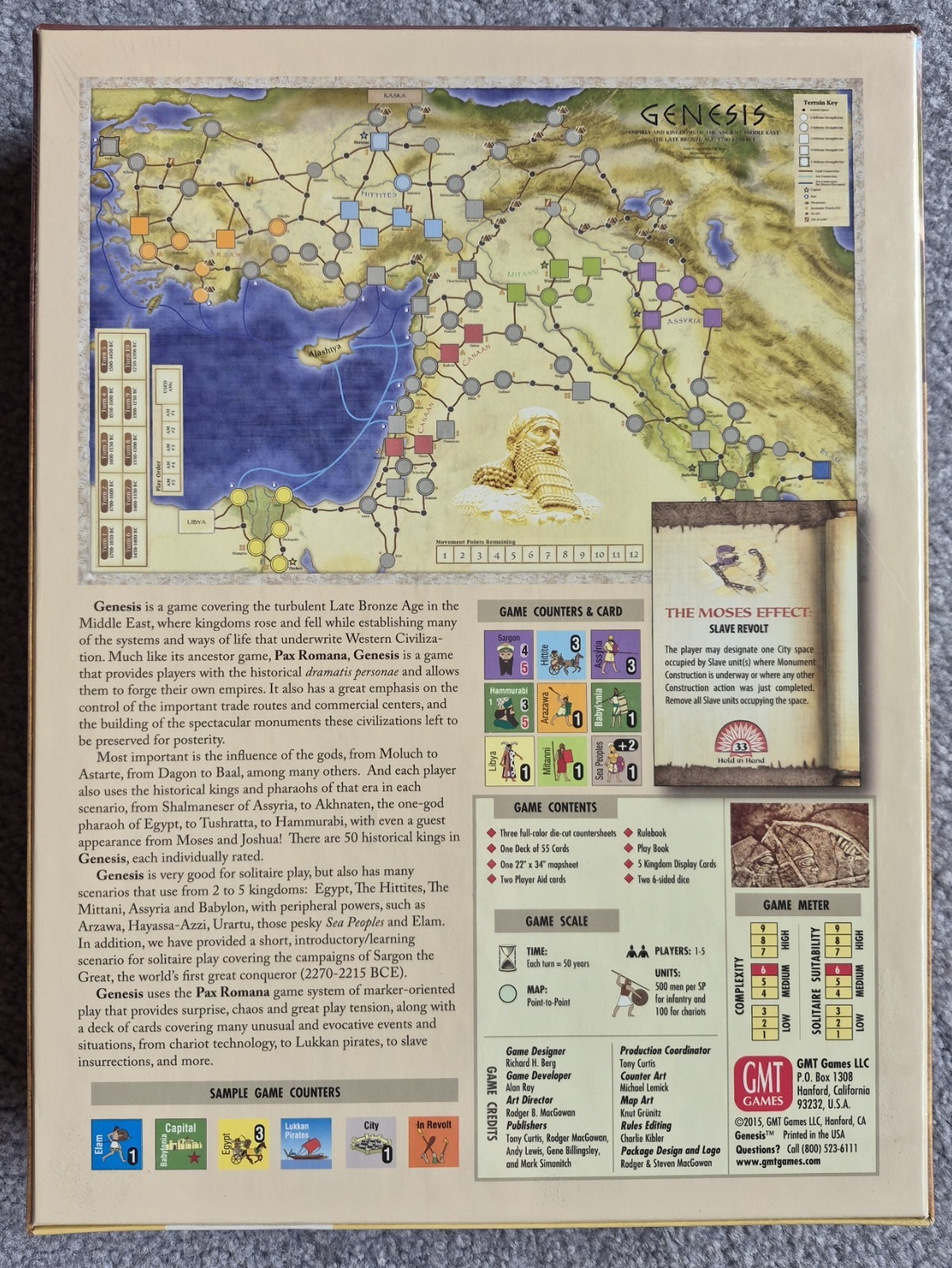 Genesis & Mounted Map – Empires & Kingdoms of the Ancient Middle East, New in SW