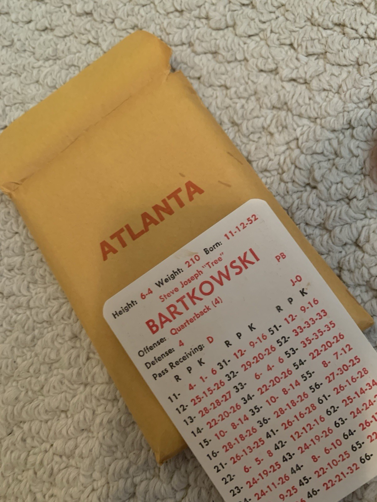 1980 APBA PRO FOOTBALL Season Set With All Player Cards And Extra Players. Great