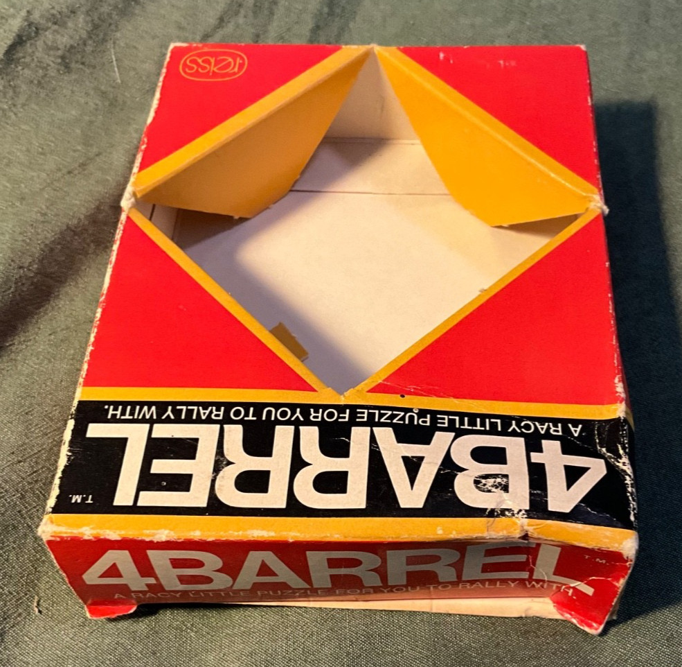VINTAGE 4BARREL MARBLE GAME BY REISS GAMES 1974 IN BOX