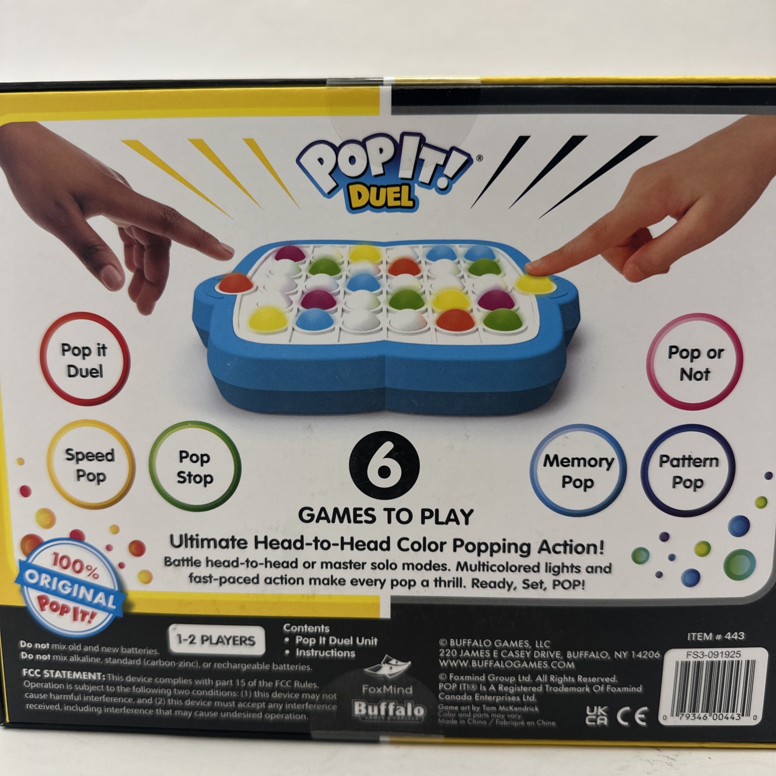 Pop It! Duel Bubble Popping Game for 1-2 Players 6 Ways to Play Memory New NIB
