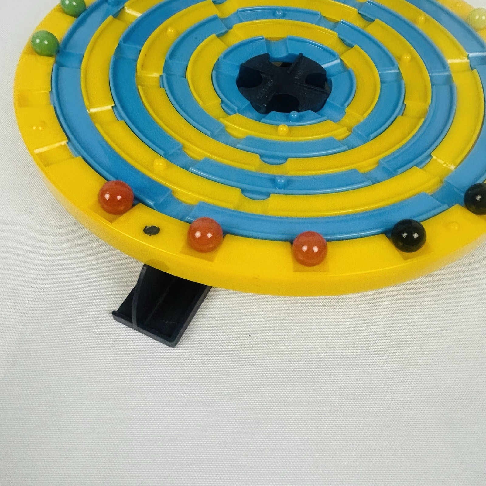 Stadium Checkers Game by Schaper 5x Black, Green Yellow. 3 Orange