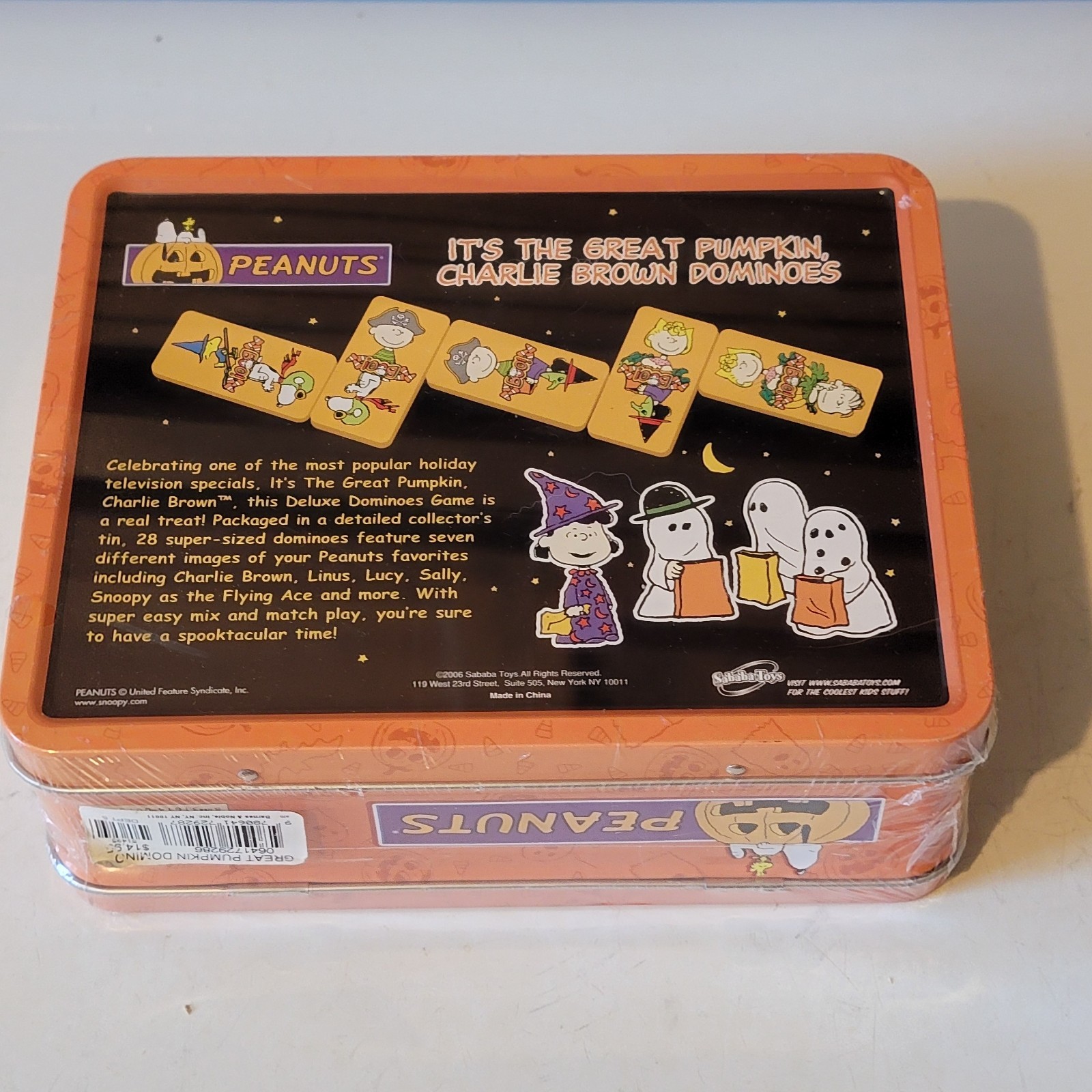 Vtg Peanuts Great Pumpkin Halloween Dominoes | Charlie Brown | 2006 Snoopy – New