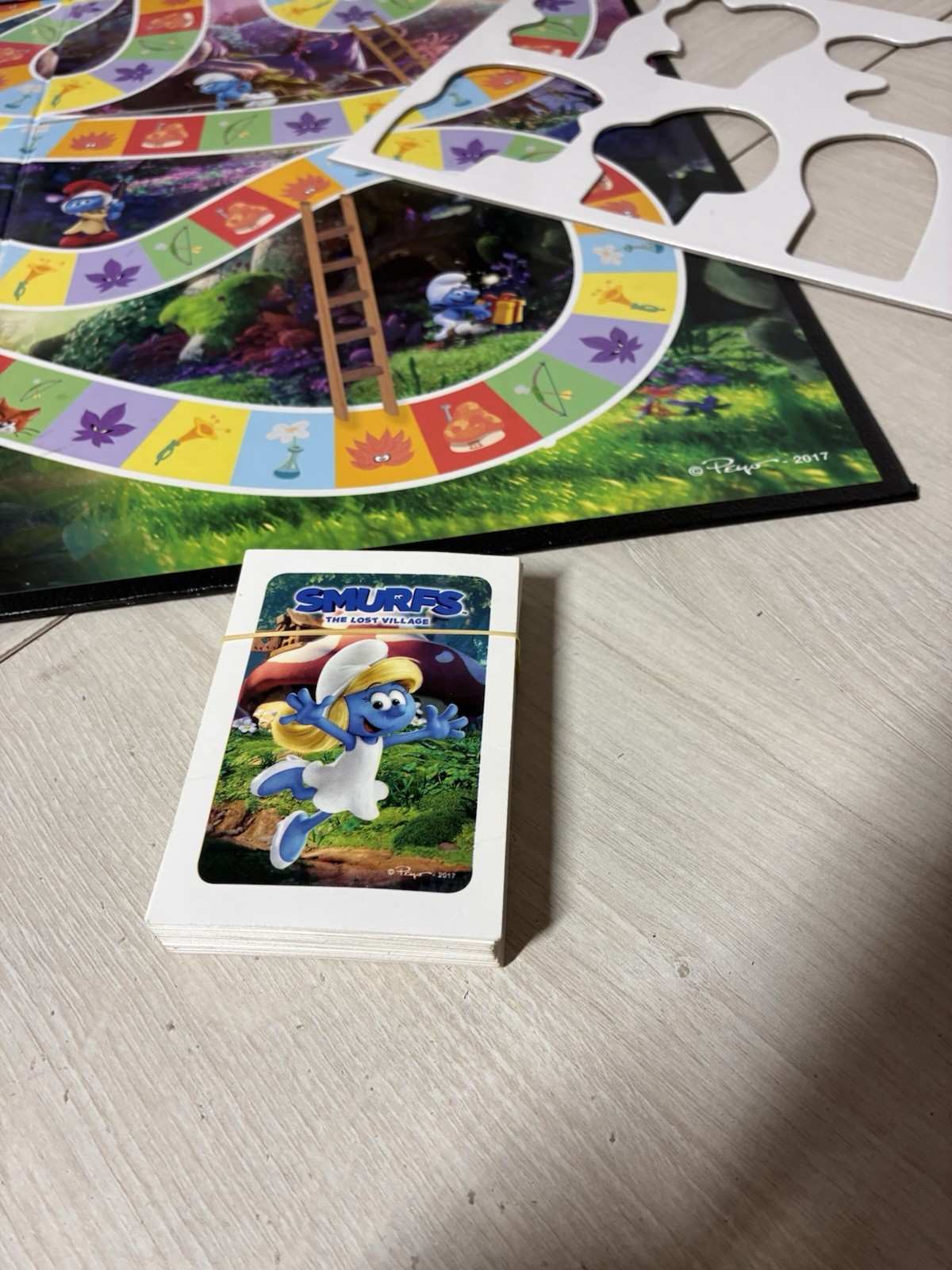Smurfs The Lost Village Board Game 2017 Outset Complete RARE Family Strategy