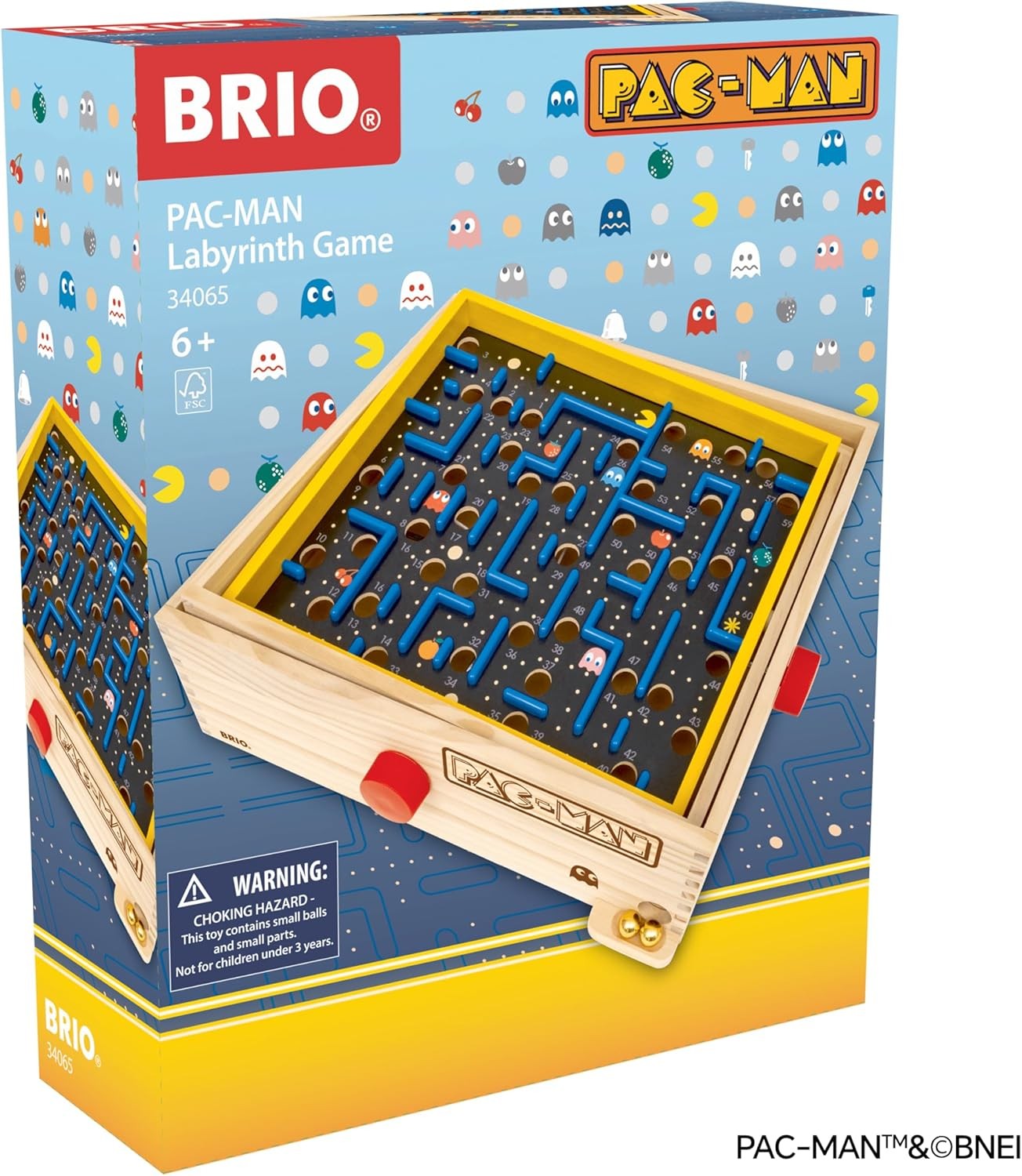 BRIO 34065 PAC Man Labyrinth Game Classic Wooden