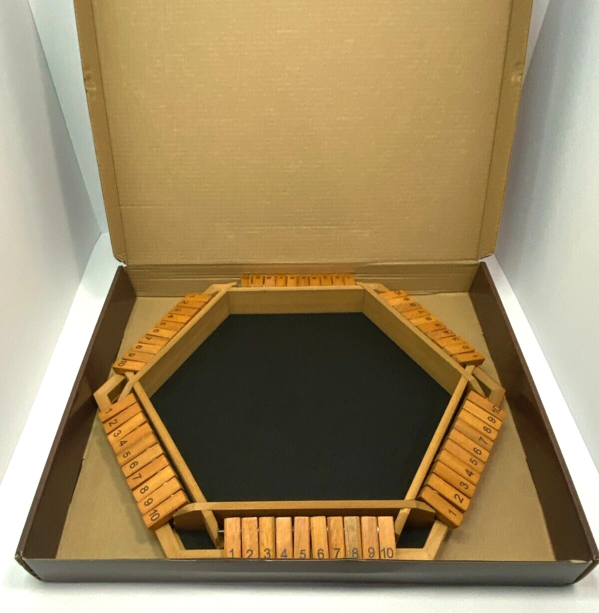 NICECHO 1-6 Players SHUT THE BOX Dice Game Wooden Board Table Strategy Game