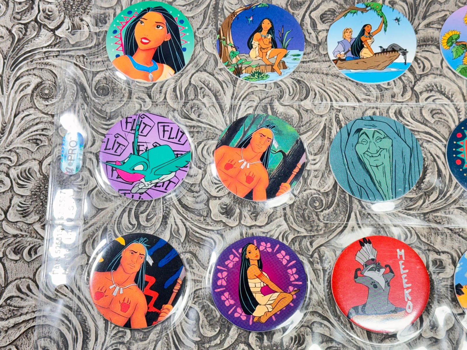 RARE Vintage POG Slammer LOT Disney Pocahontas Canada Games WPF 1995 1-78 SET