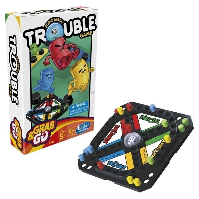 Pop O Matic Trouble Grab & Go Game for 2-4 Players