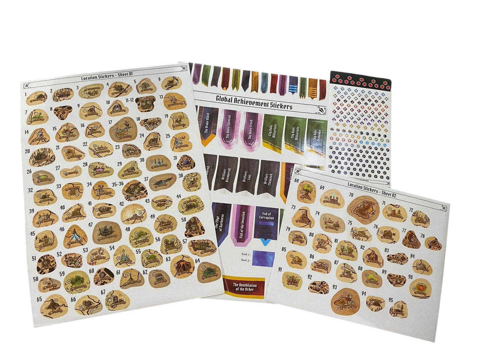 Gloomhaven Officially Licensed Replacement Parts Stickers Sets Unused New