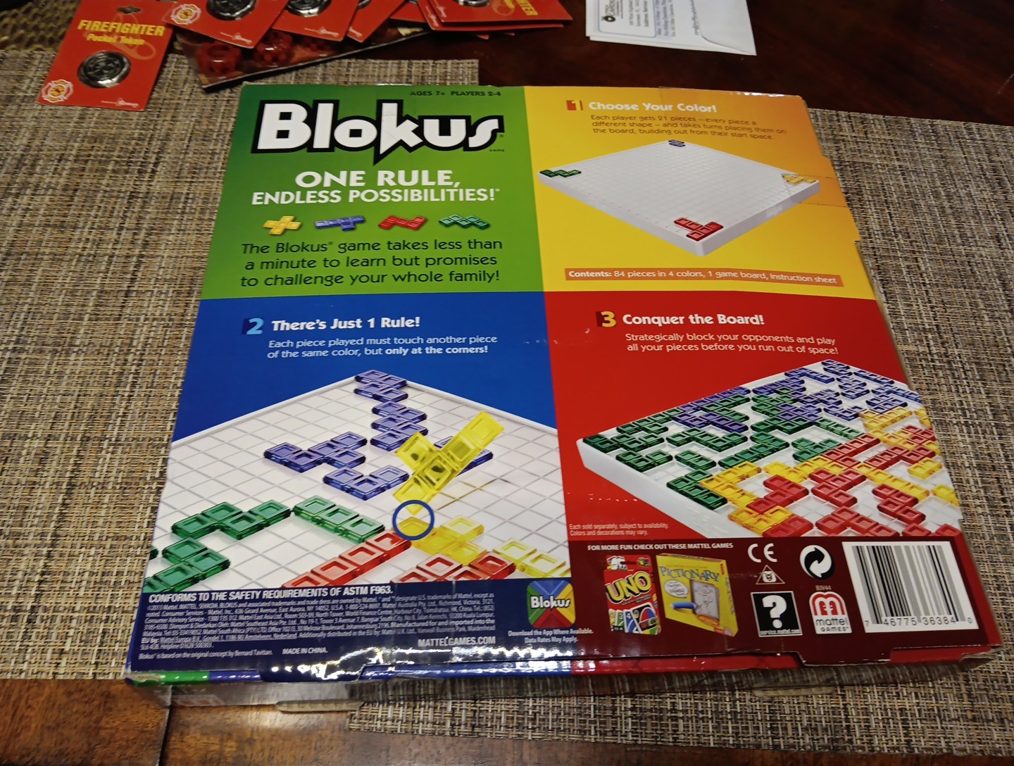 Mattel BLOKUS 2013 Family Fun Strategy Game NEW Open Box Sealed Pieces *Read*