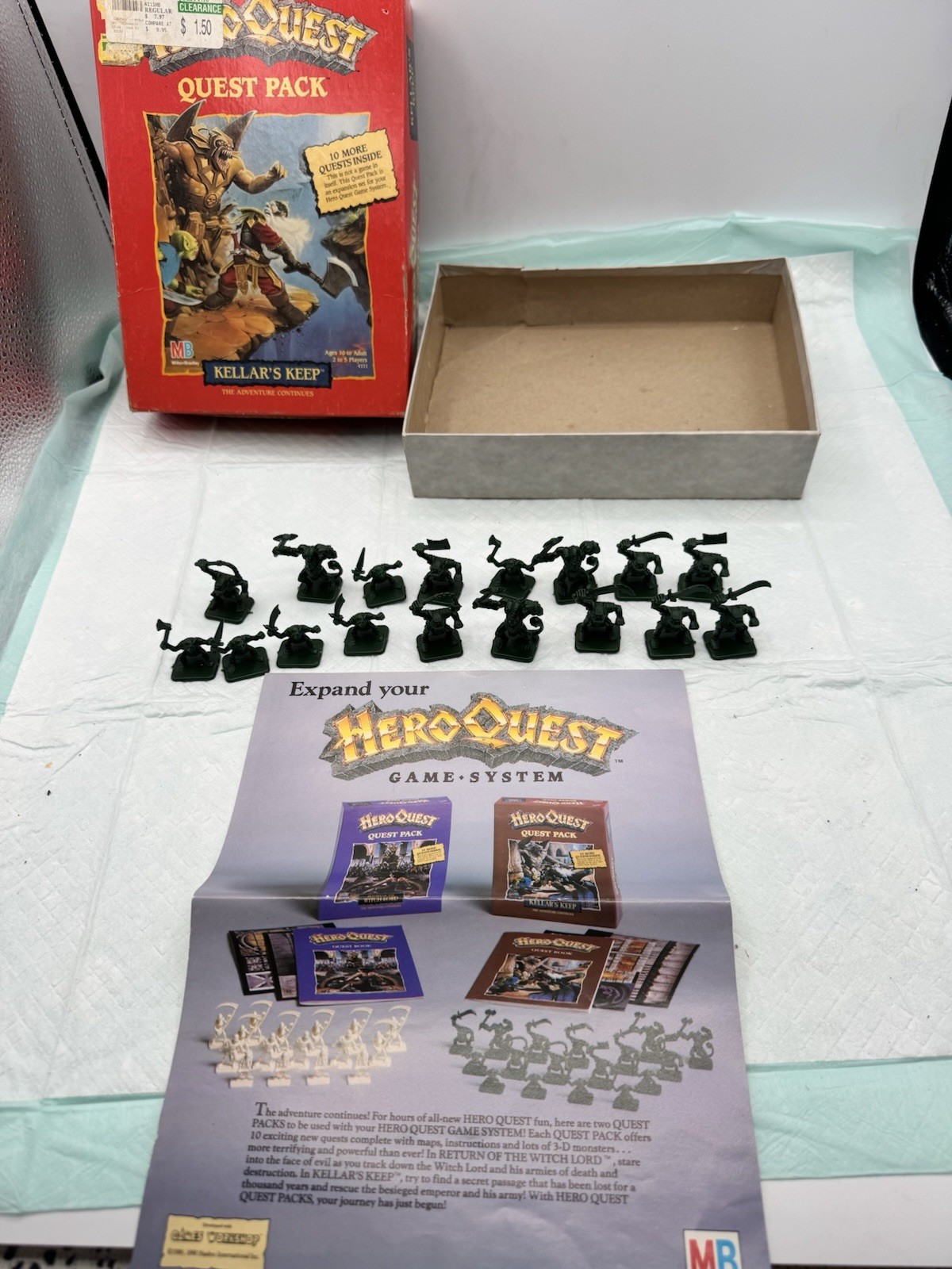 Vintage 1991 HeroQuest Kellar’s Keep Quest Pack (READ)