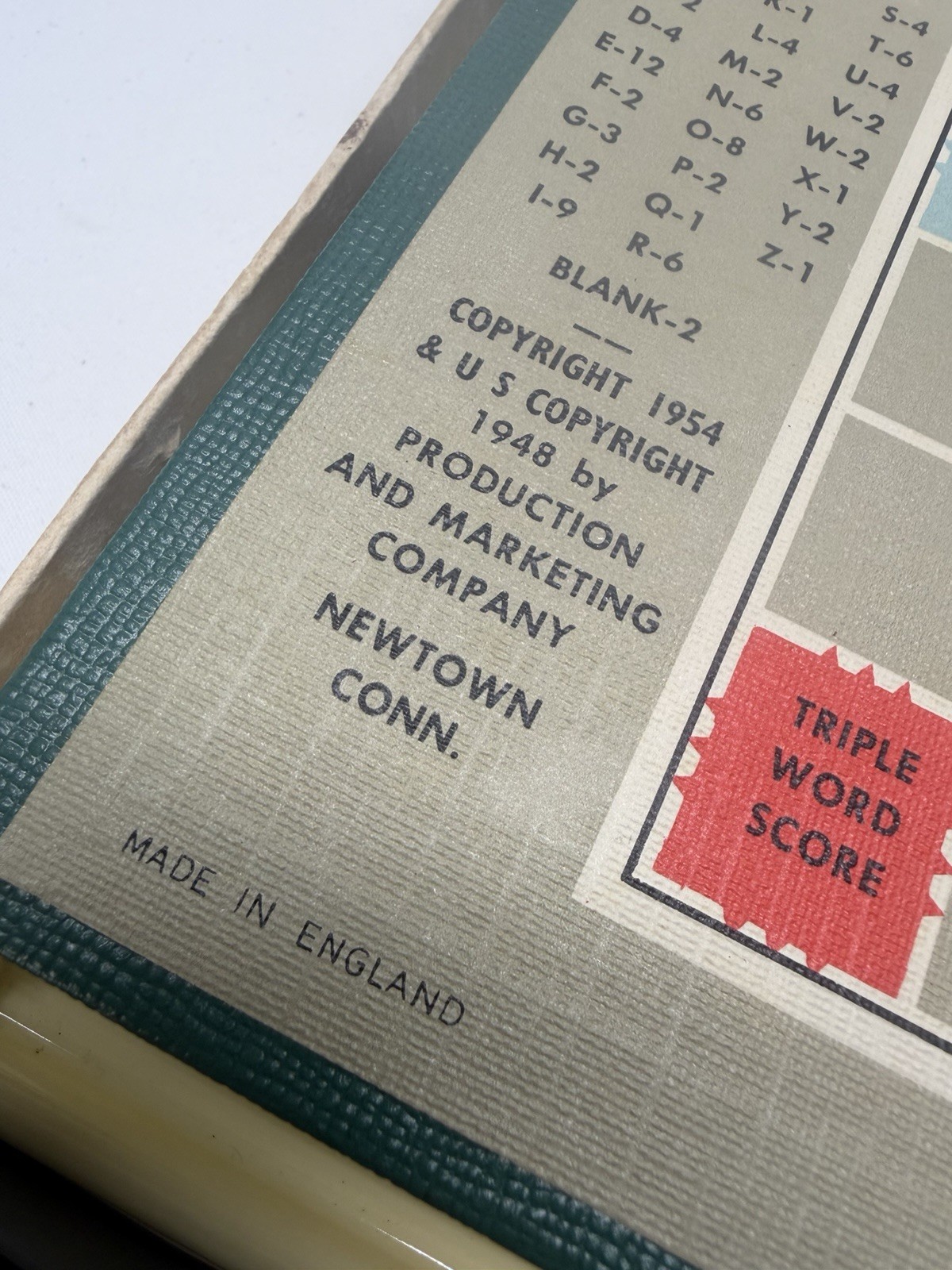 Vintage 1954 Spears England Deluxe Scrabble
