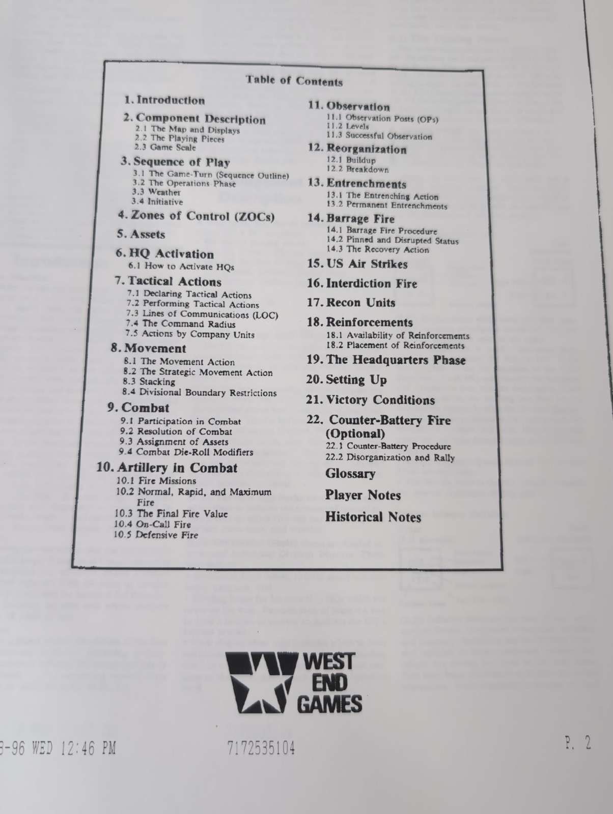 ST LO Normandy 1944 The Breakout Begins #10080 – 1986 West End Games