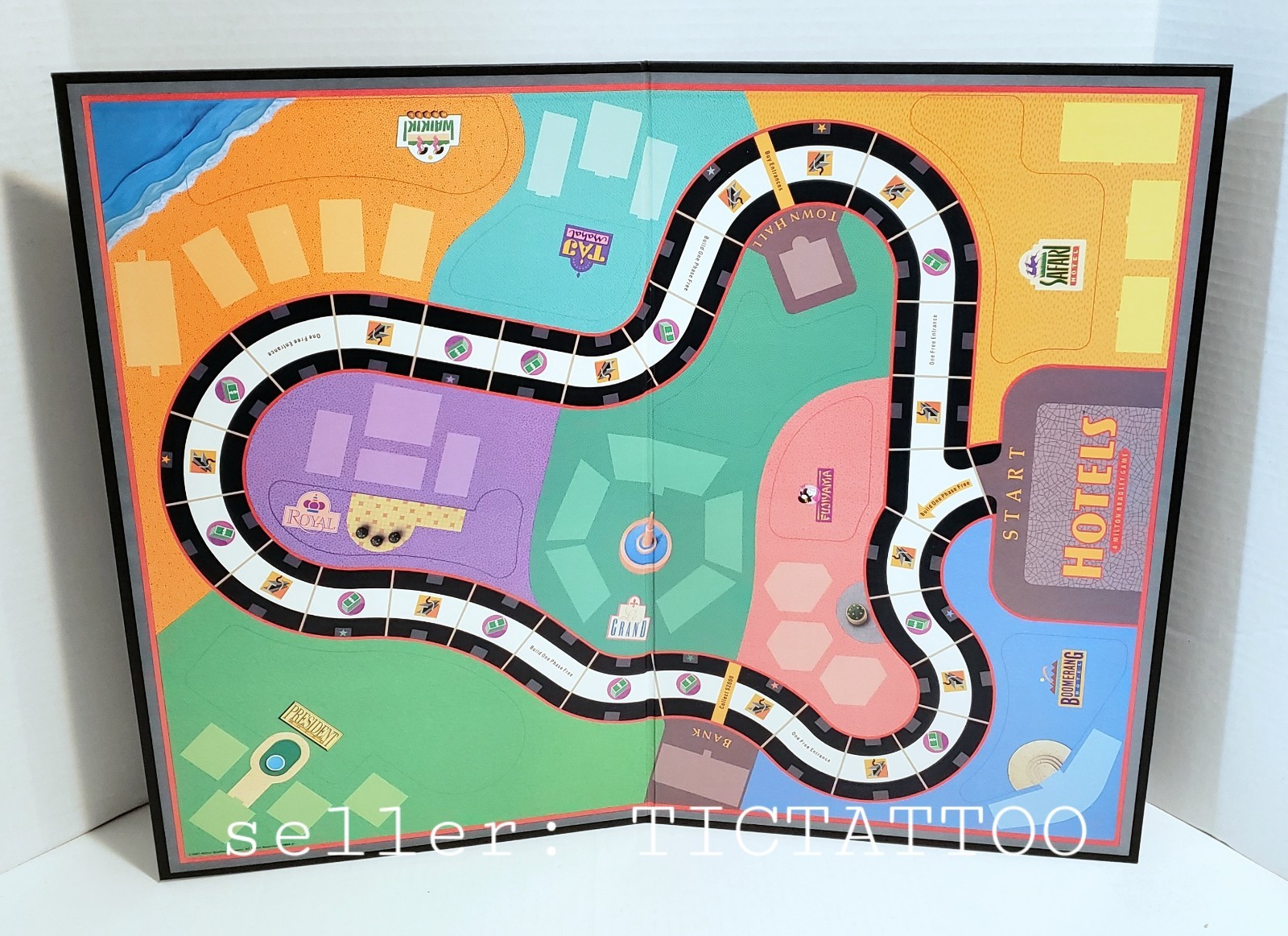 🔥 Milton Bradley HOTELS Board Game 1987 Real Estate COMPLETE VERY GOOD +