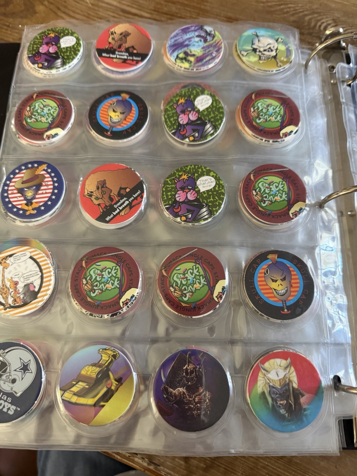 1990s Original 299 POGS & 10 Slammers/Game Boards/Notebook/Plastic storage box