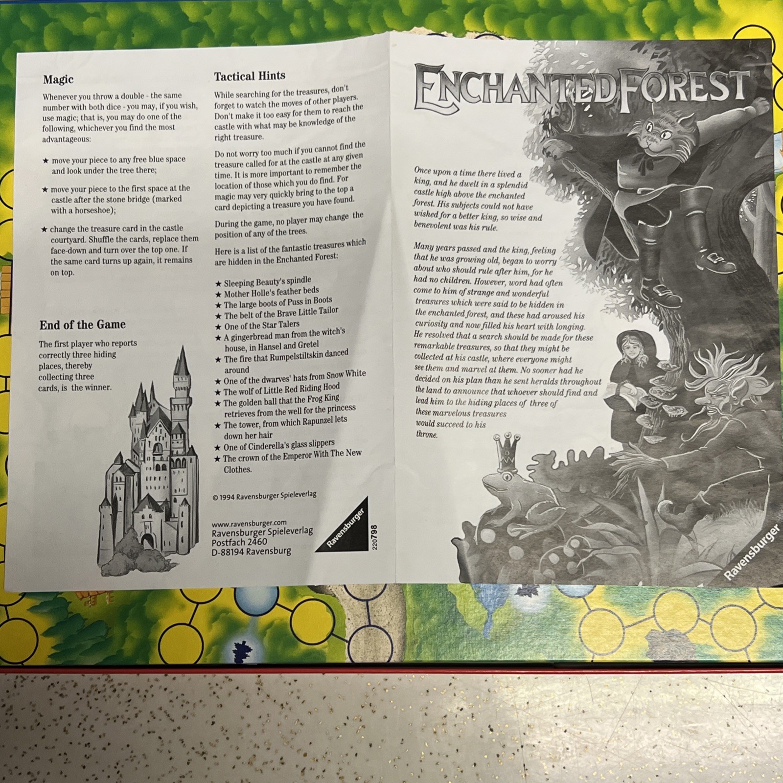 Ravensburger Enchanted Forest 1994 Children’s Memory Board Game 100% Complete