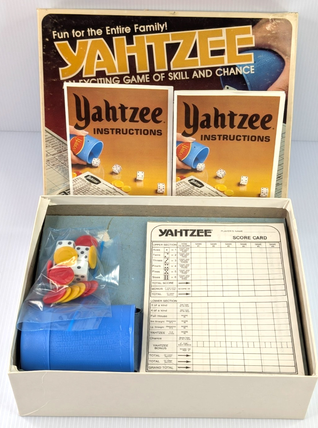 1978 Yahtzee – Dice Game of Skill and Chance – E.S. Lowe – 100% COMPLETE Vintage