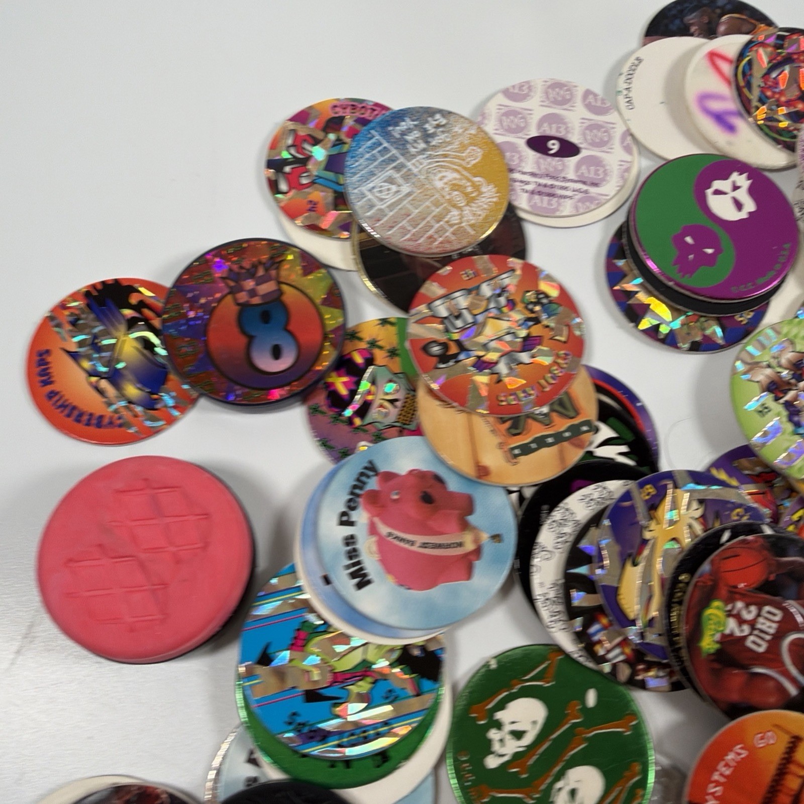 Vintage Pog Lot – Rocket Ship Container A13 Big Foot Slammer Collection
