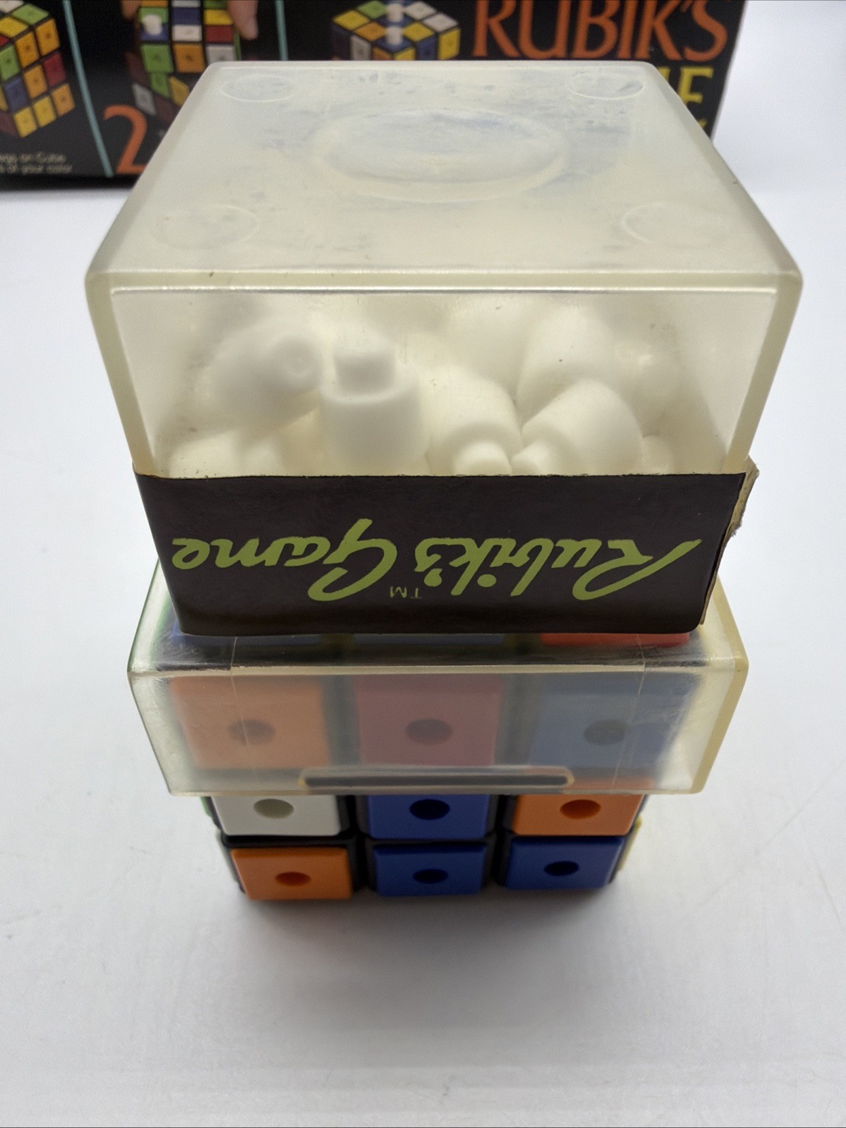 Vintage 1982 Ideal Corp RUBIK’S GAME Peg Toy Complete: Cube, Original Box, Rules