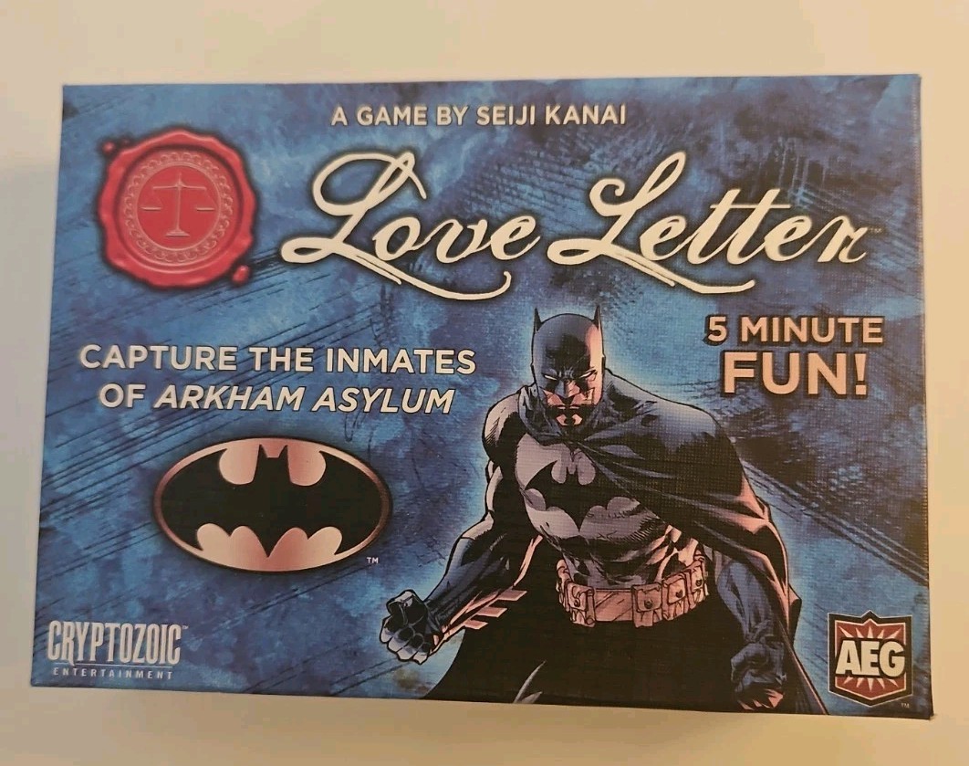 Batman Love Letter Board Game COMPLETE AEG Crytozoic