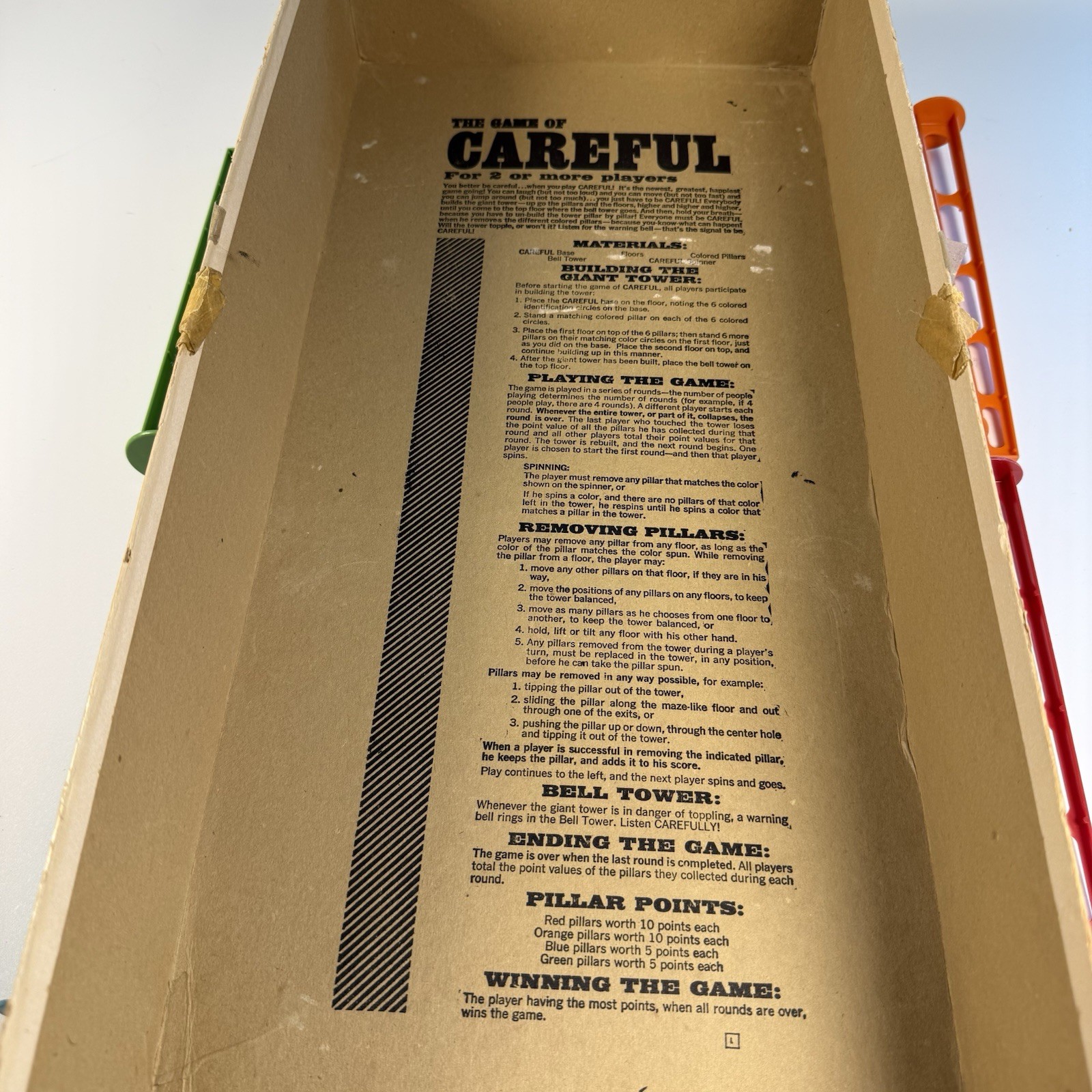 Vintage 1967 Careful The Toppling Tower Game COMPLETE w/ Box
