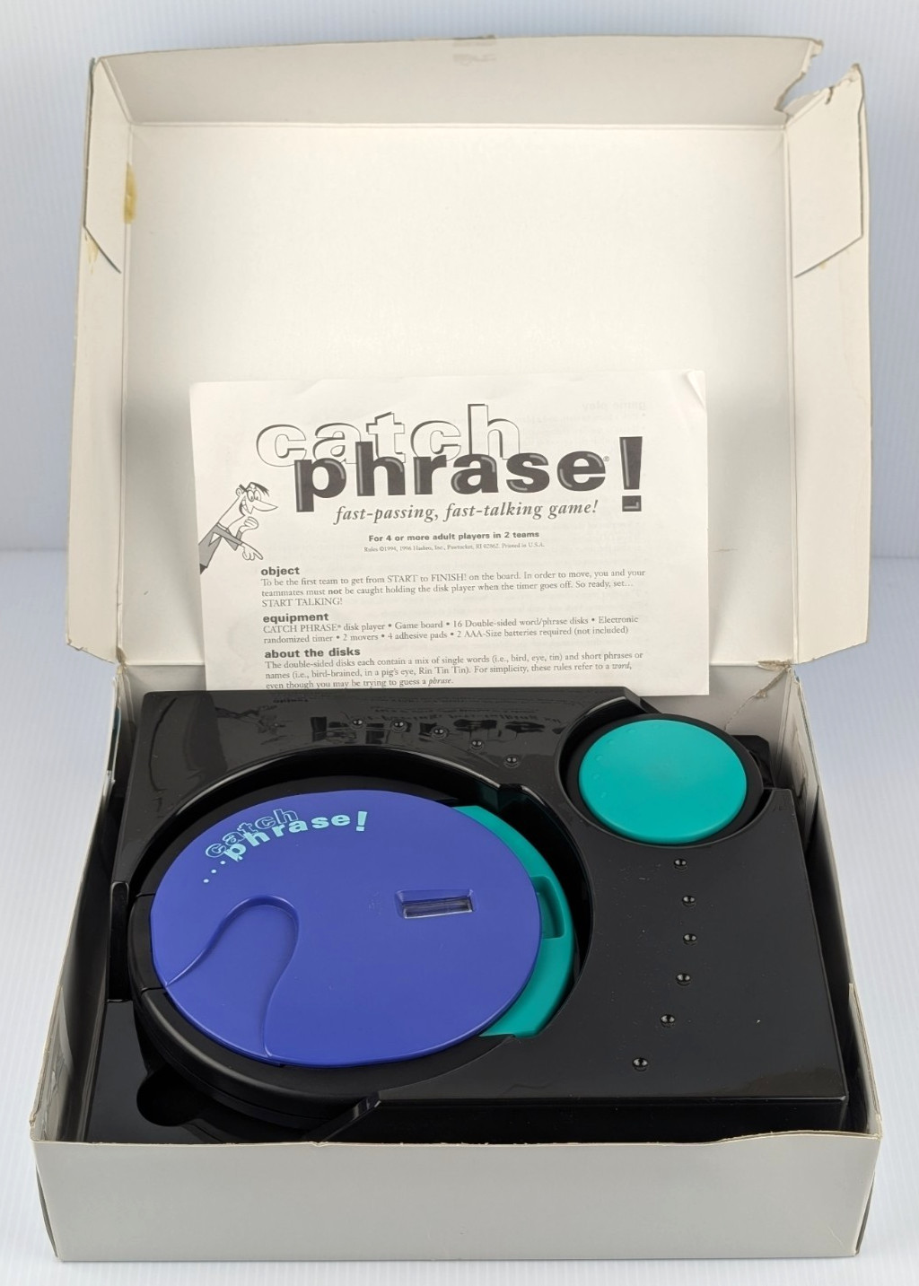 Catch Phrase Board Game 100% COMPLETE 1994 Vintage Timer Tested & Works