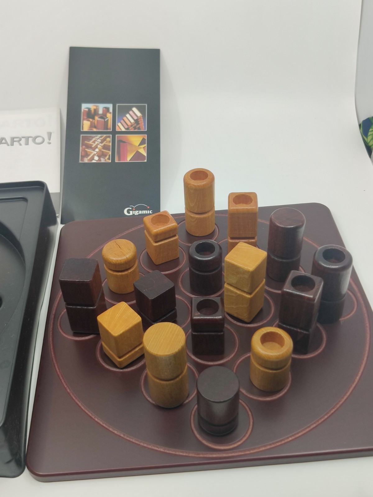 QUARTO Wooden Board Block Strategy Board Game – 100% Complete – 1991 Gigamic
