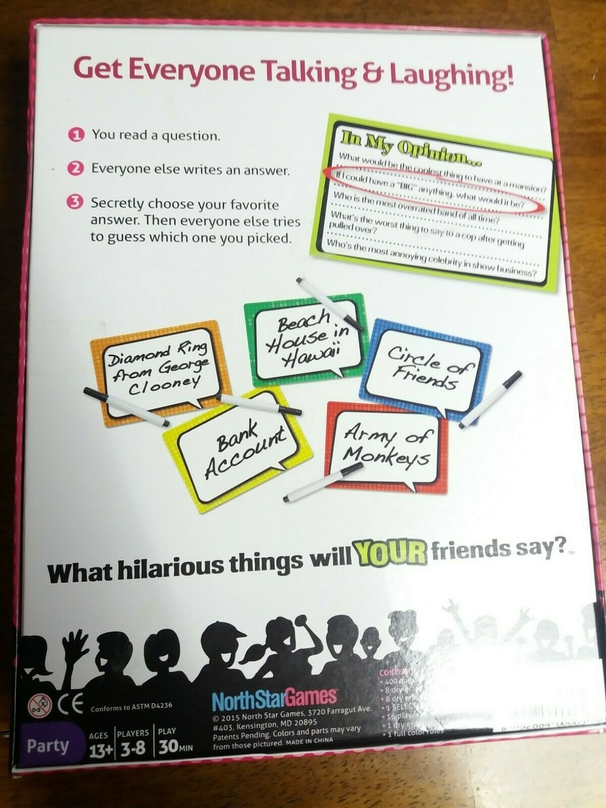Say Anything Board Game Teen Sleepover Party Fun NorthStar Games New Outrageous