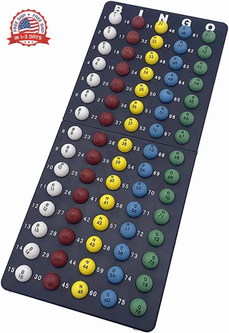 Bingo Game Set 600 Chips 100 Cards 75 Balls Cage Master Board for Parties