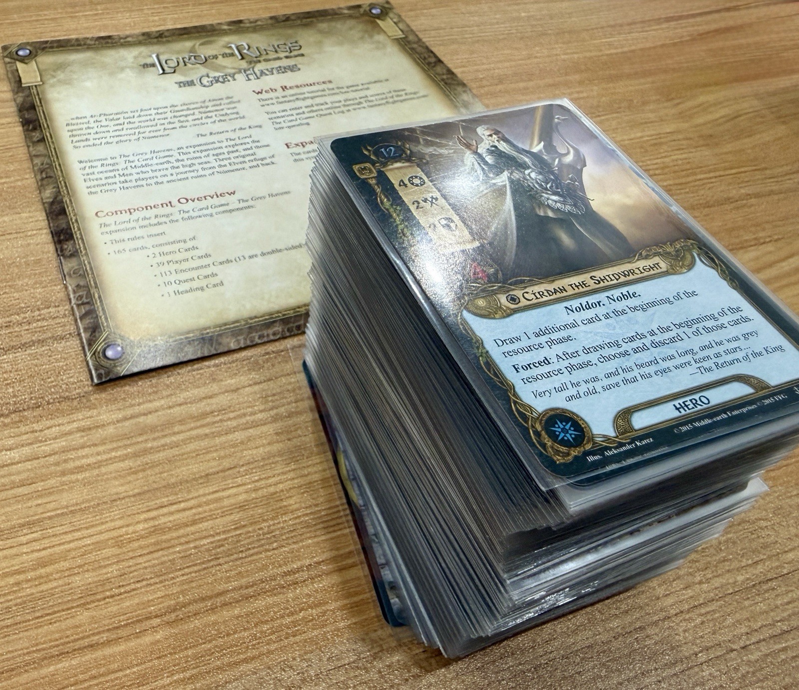 THE GREY HAVENS Expansion – Lord of the Rings LCG – MINT – COMPLETE – NO BOX
