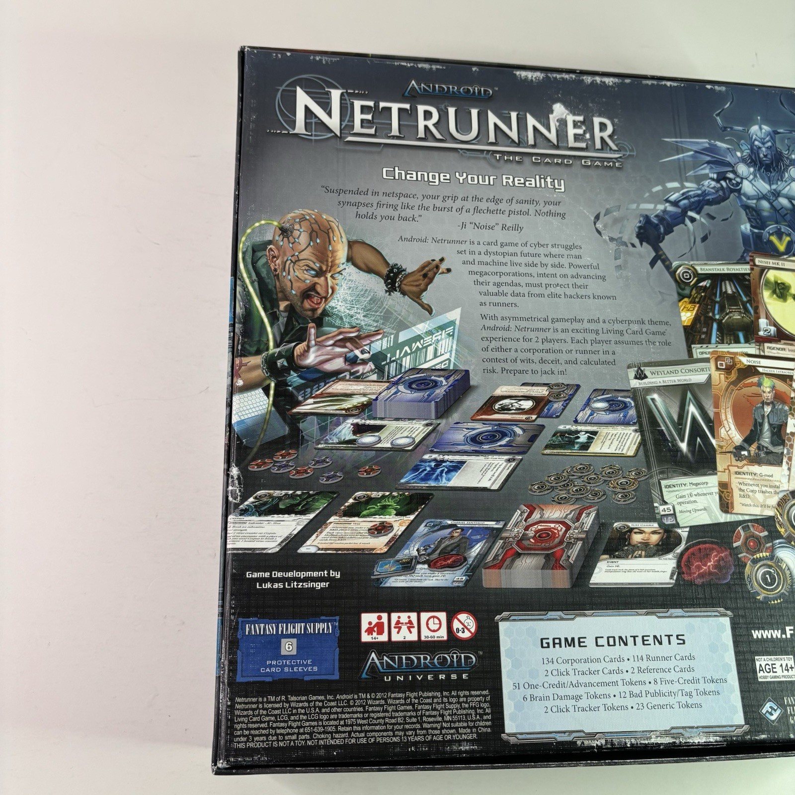 Android Netrunner The Card Game. Fantasy Flight Games 2012. Complete. Ages 14+