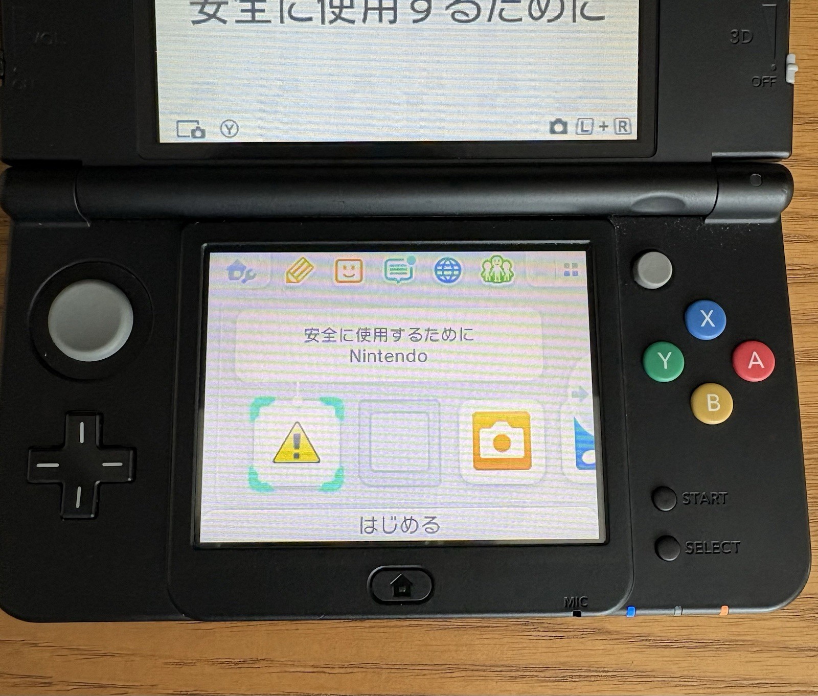 Nintendo new 3DS Black Original touch pen 4BG USB cable Used Japanese