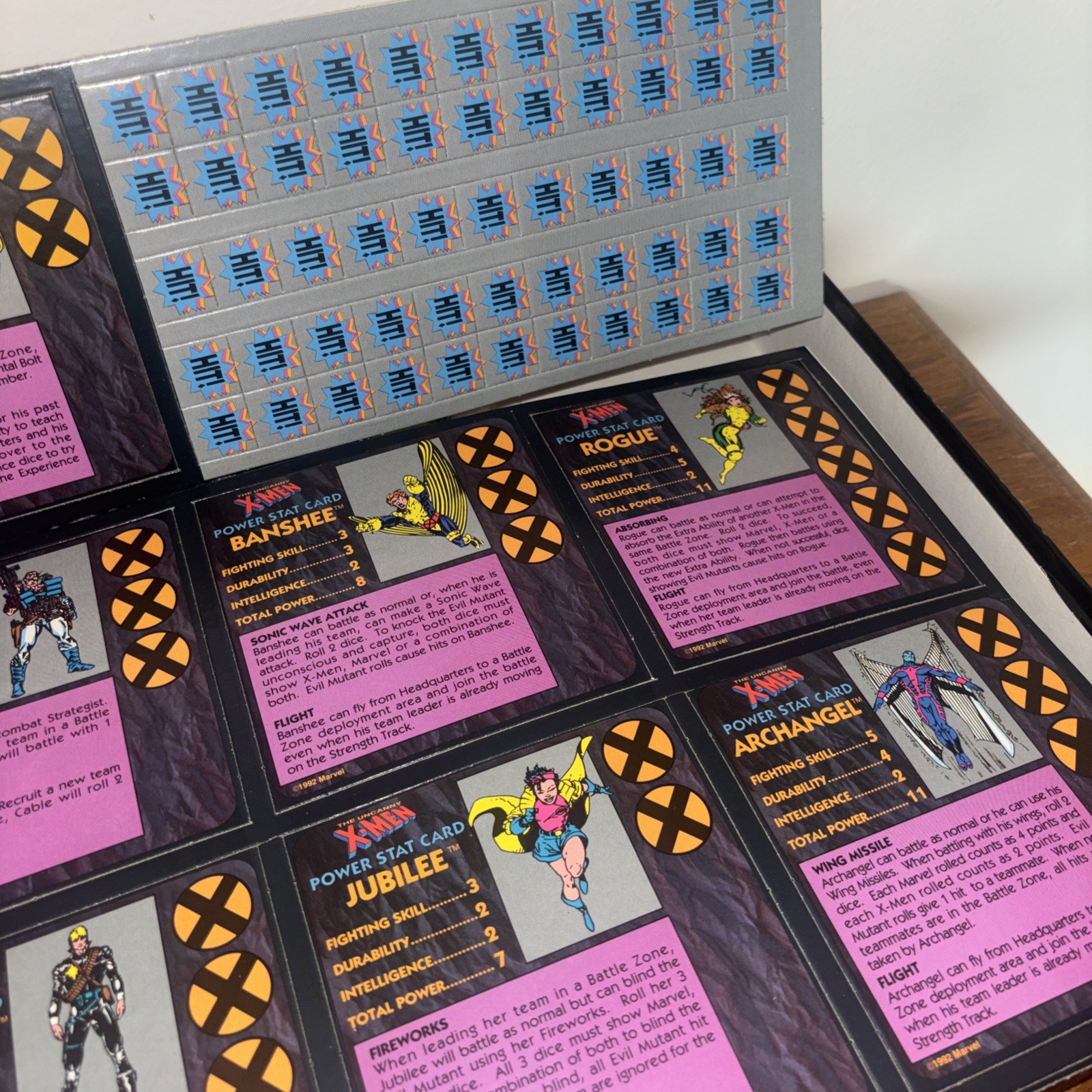 X-Men Alert Adventure Board Game Marvel Comic #4440 Pressman 18 Figures 1992