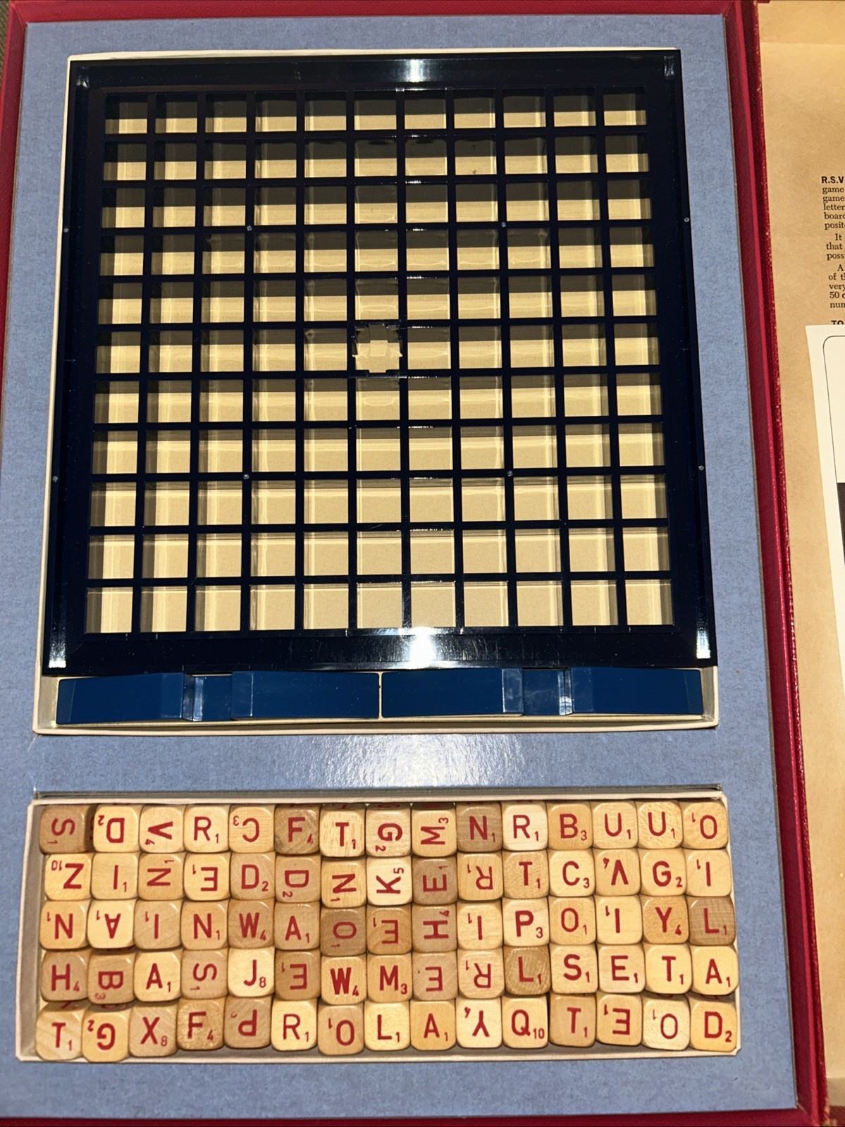 SCRABBLE RSVP 3 Dimensional Crossword Game (1966) Selchow & Righter COMPLETE SET