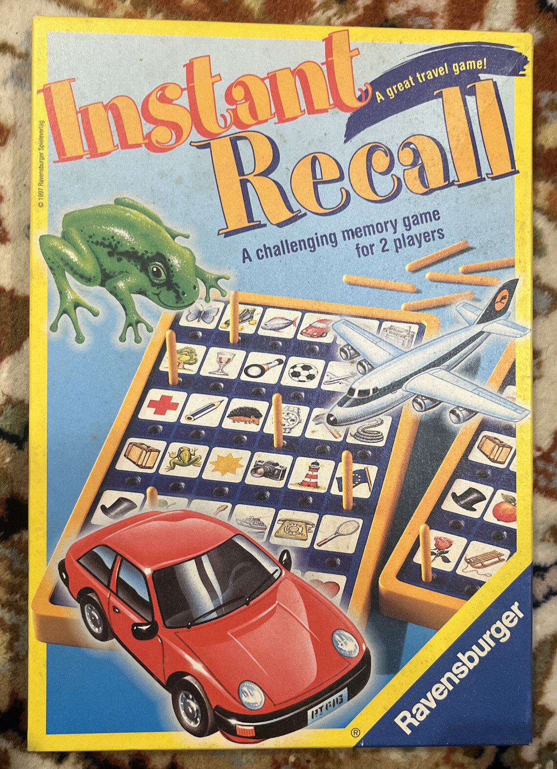 1997 Ravensburger Instant Recall Travel 36 Object Memory 2 Game Boards