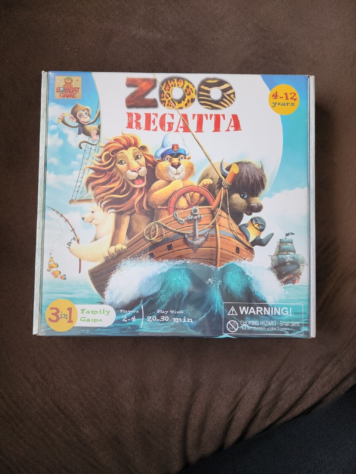 New Sealed Zoo Regatta Board Game By Bombat Games 3in1 4-12 Years 2-4 Players