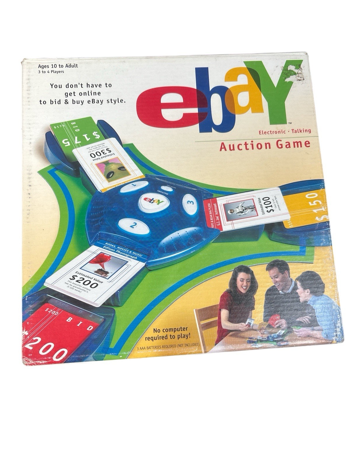 EBAY Electronic Talking Auction Board Game Hasbro Parker Bros. Vintage Used