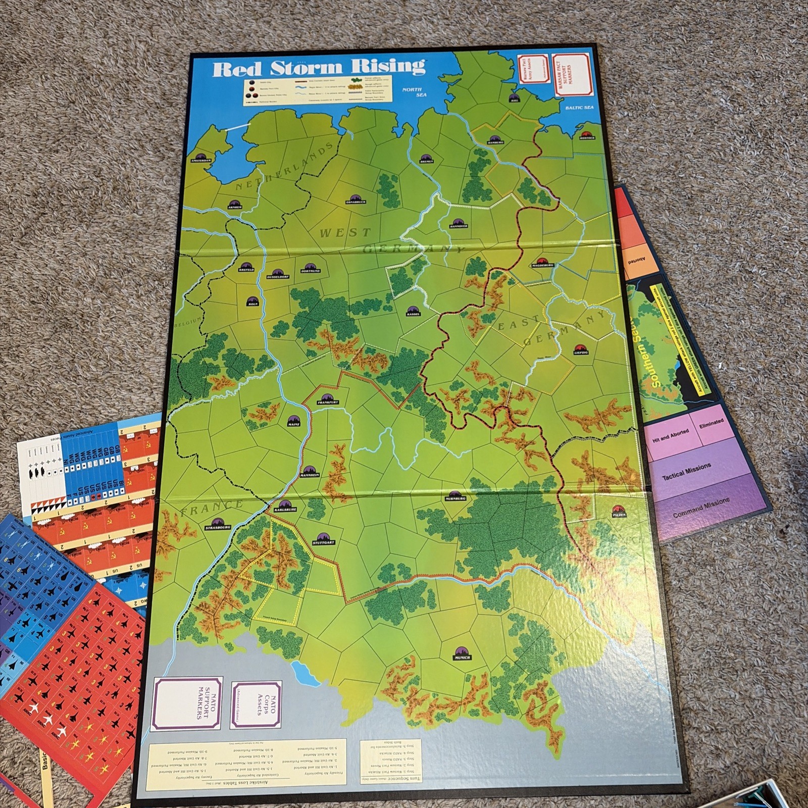 Vintage TSR RED STORM RISING War Board Game 1989 Tom Clancy complete EUC