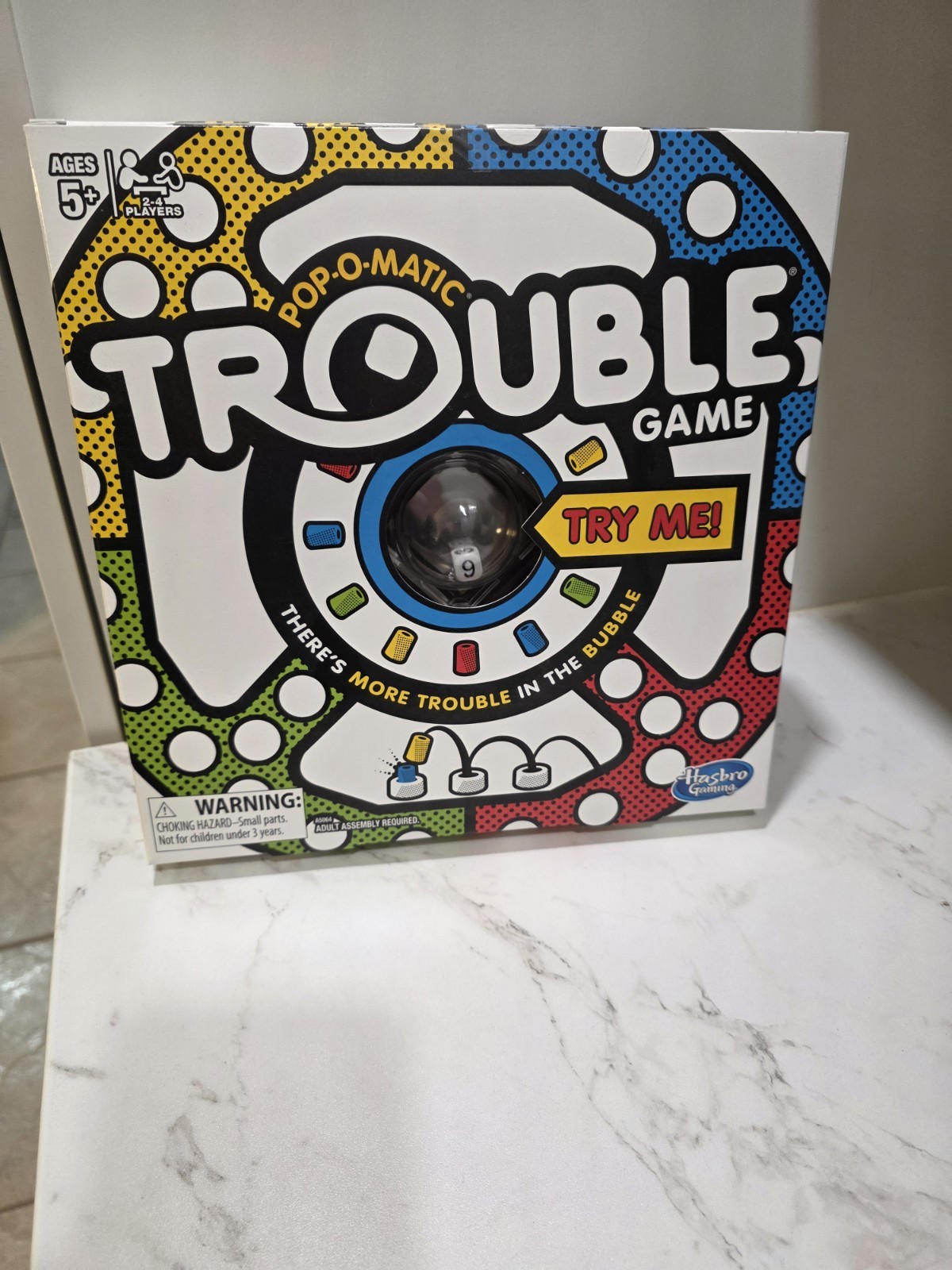 Pop-O-Matic Trouble Kids Board Game, Family Games for 2-4 Players