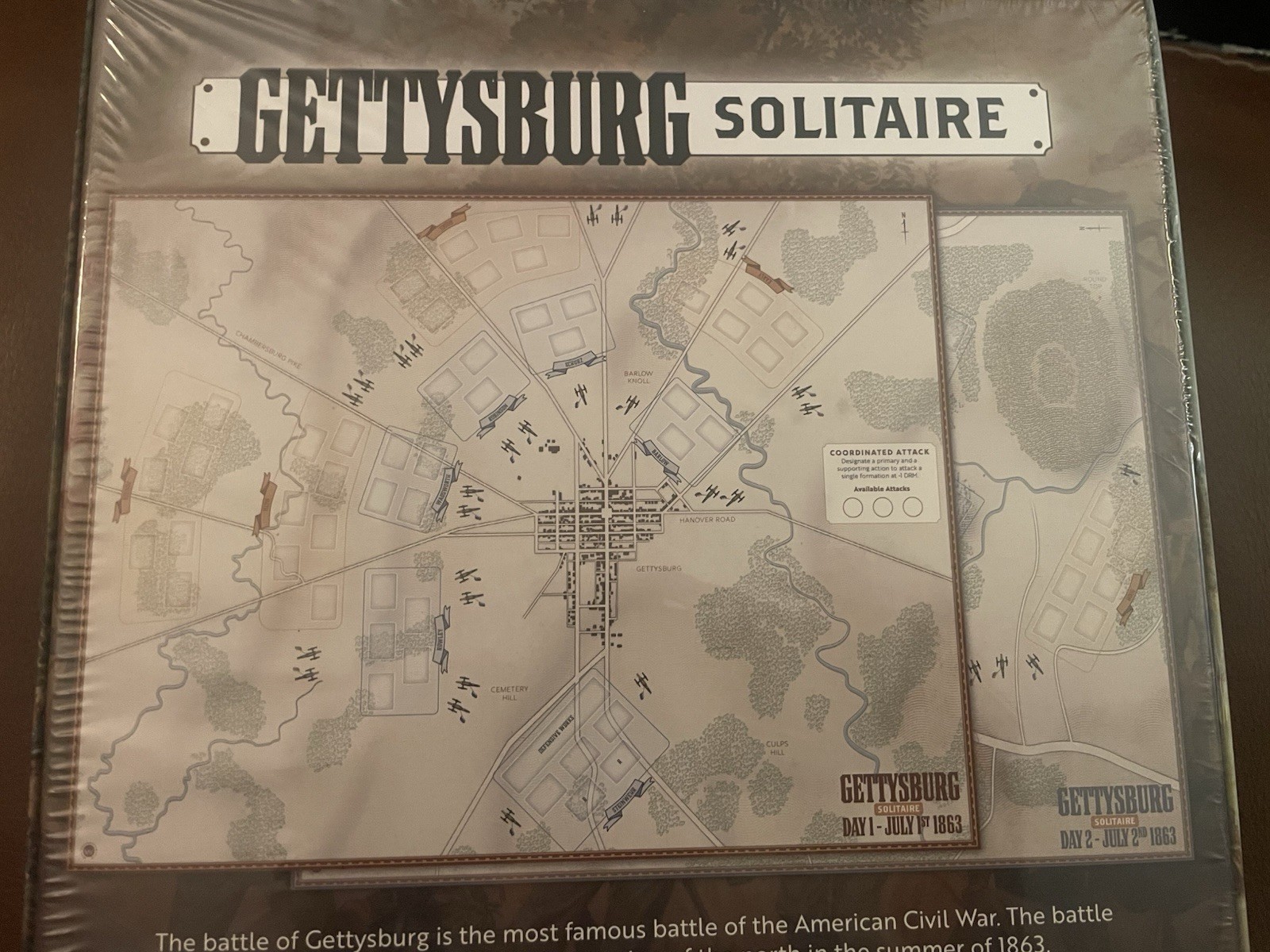 Gettysburg Solitaire Boxed Version 2025 Worthington Games Brand New Factory Seal