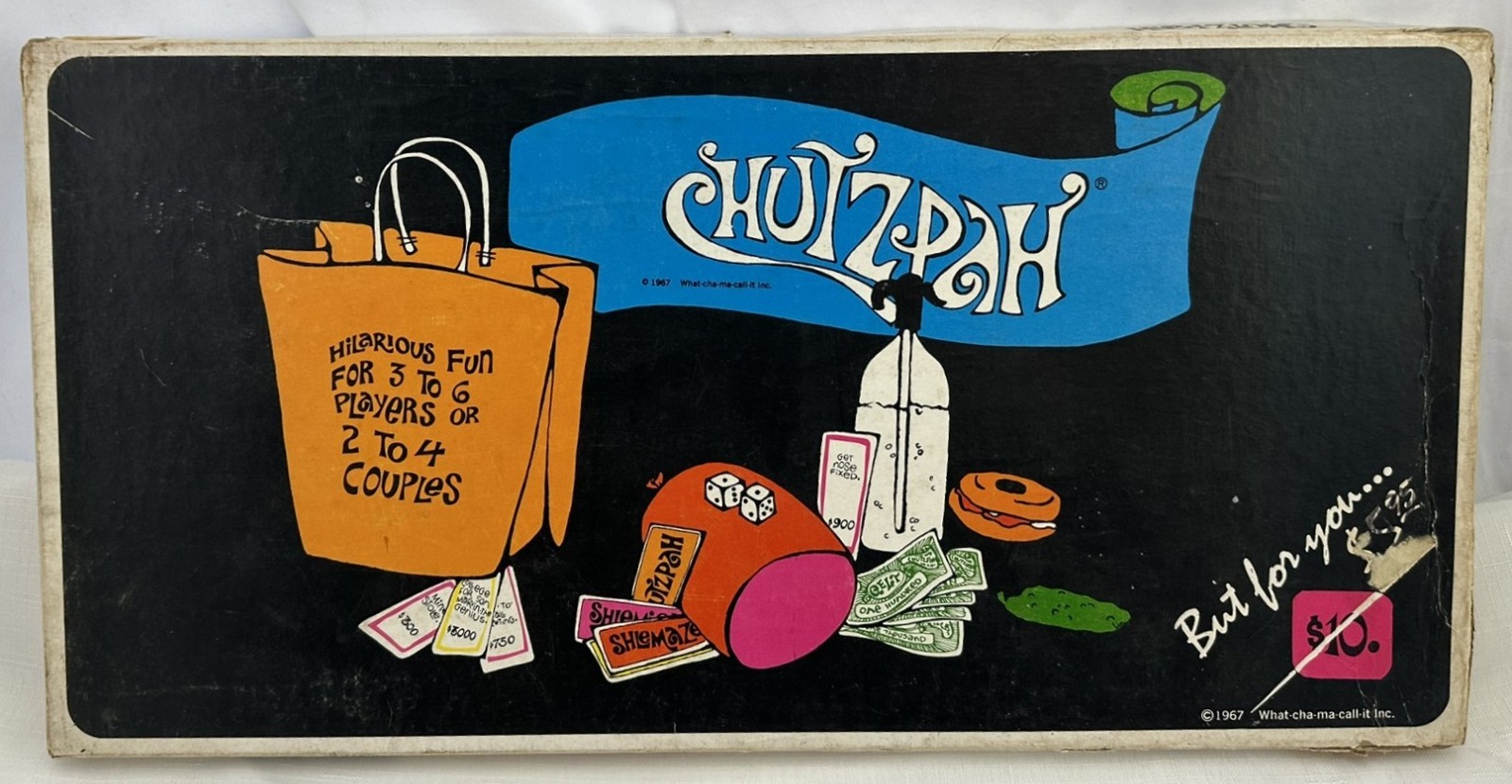 1967 Chutzpah Game by Cadaco Yiddish Monopoly Game Complete Good Cond FREE SHIP