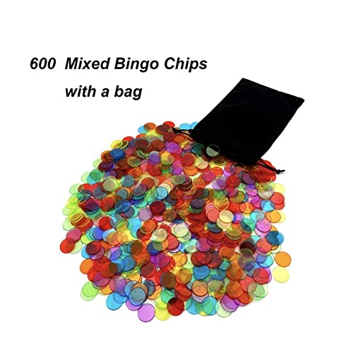 Deluxe Bingo Game Set-Includes Bingo Cage,600 Colorful Bingo Chips with a