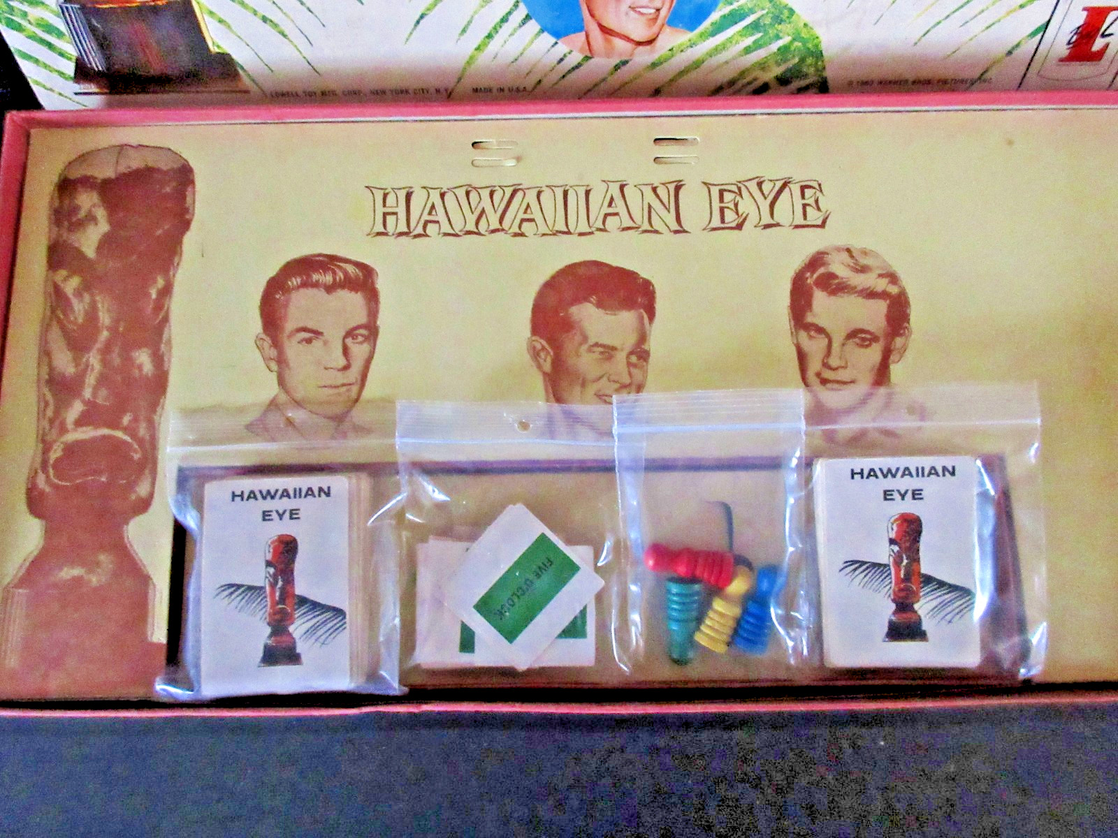 Vintage HAWAIIAN EYE Board Game 1963 Lowell Toy Mfg.