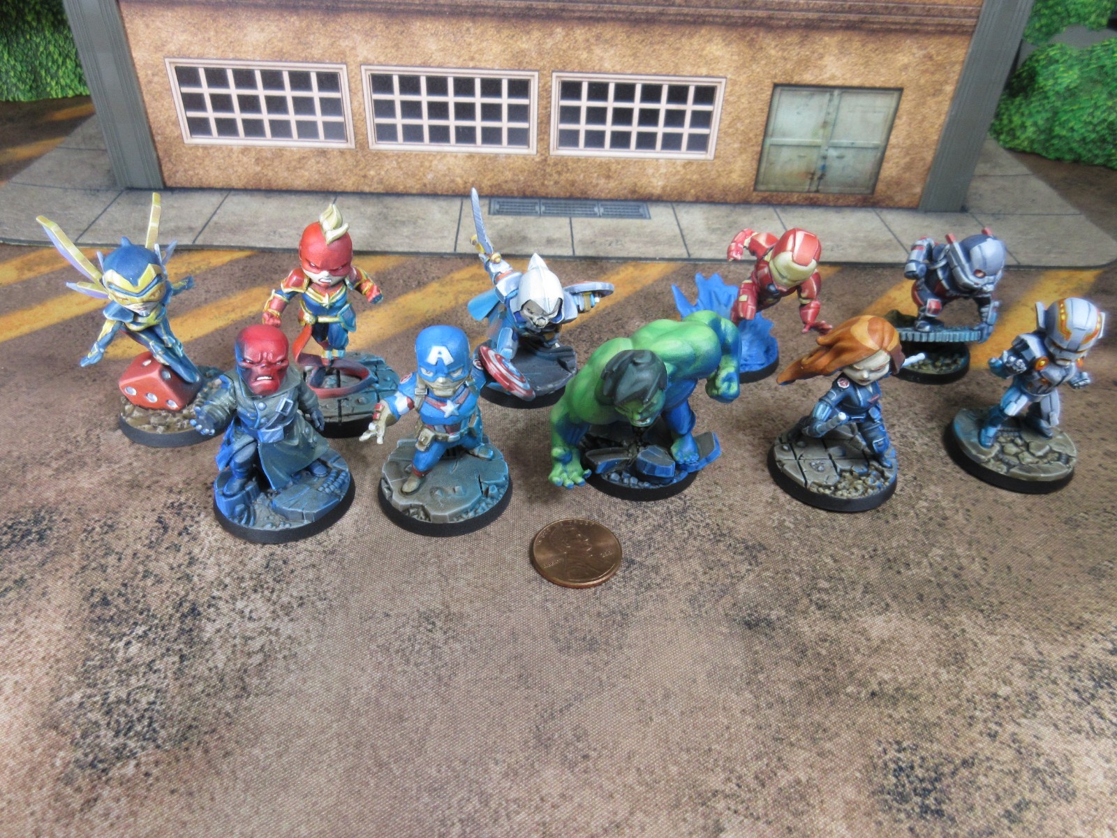 PAINTED Marvel United Core Set CMON 2020 All Parts Avengers Captain America Hulk