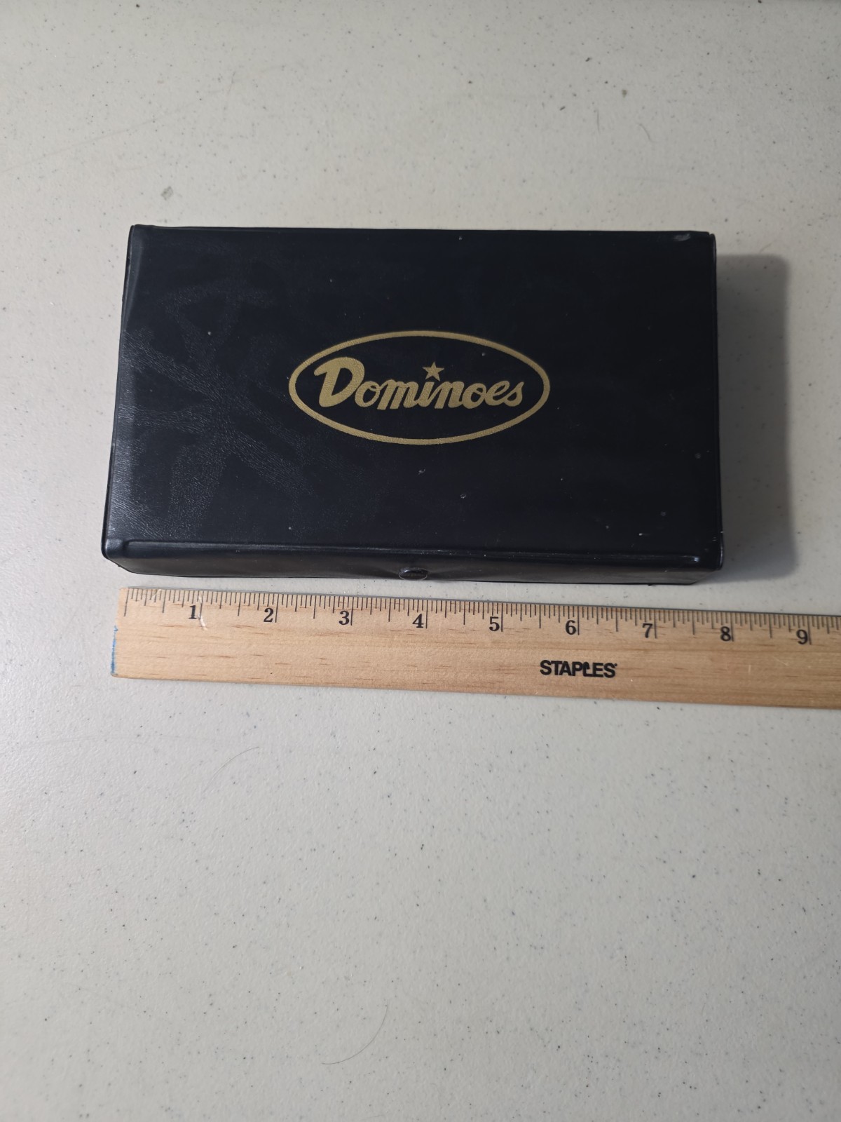 Hong-Kong Double Six Jumbo Dominoes Complete Set With Black Case Vintage