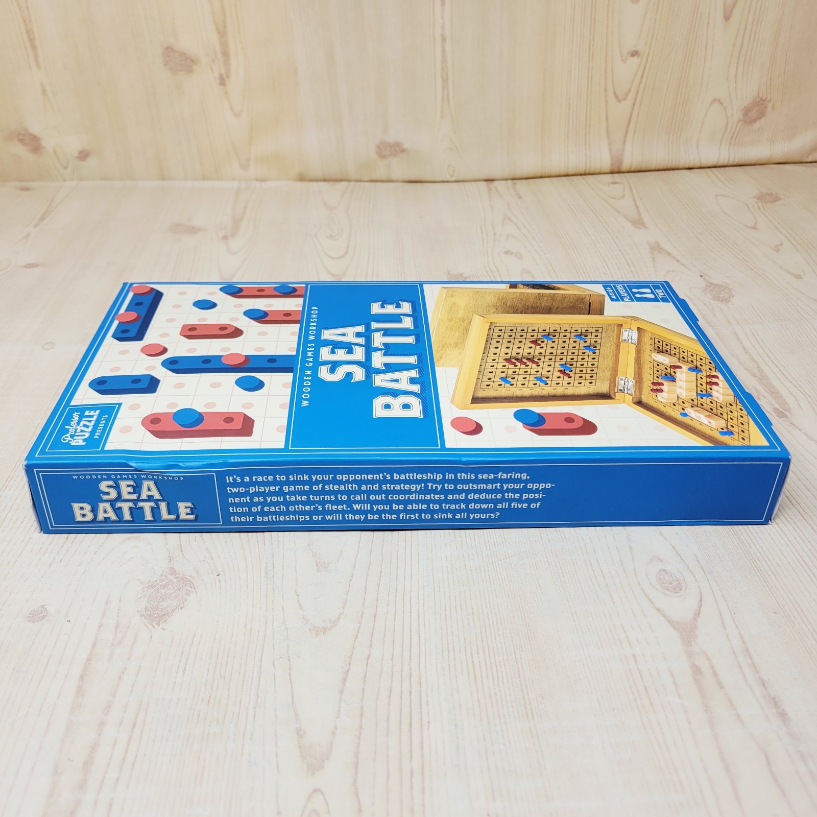 Professor PUZZLE Sea Battle A Wooden Take on the Traditional 2 Play Board Game