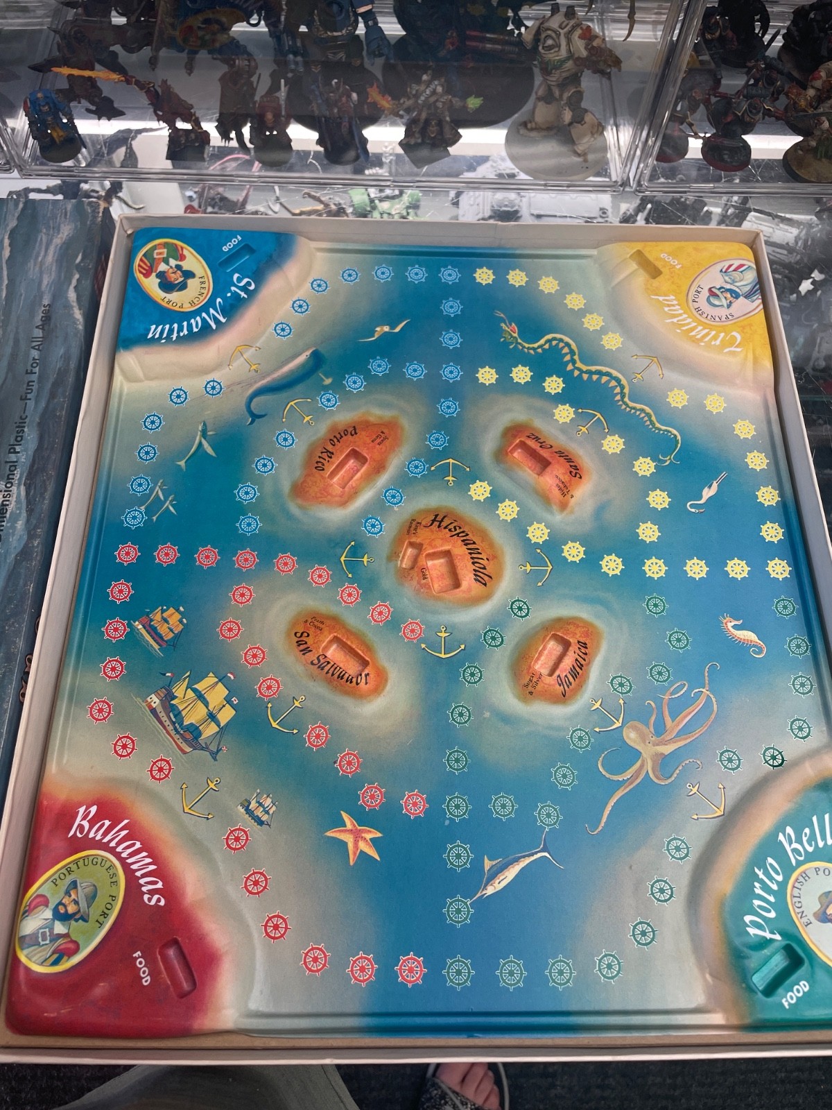 VTG W.H. Schaper The Game Of Hispaniola Sea Ocean Boat Ship Board Game 1957 Read
